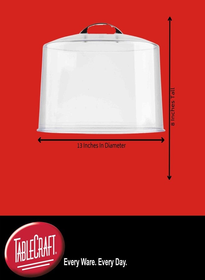 تيبل كرافت طقم غطاء قبة الكيك البلاستيكي مقاس 13 بوصة وطبق من الفولاذ المقاوم للصدأ من TableCraft، 2.6 - Image 2